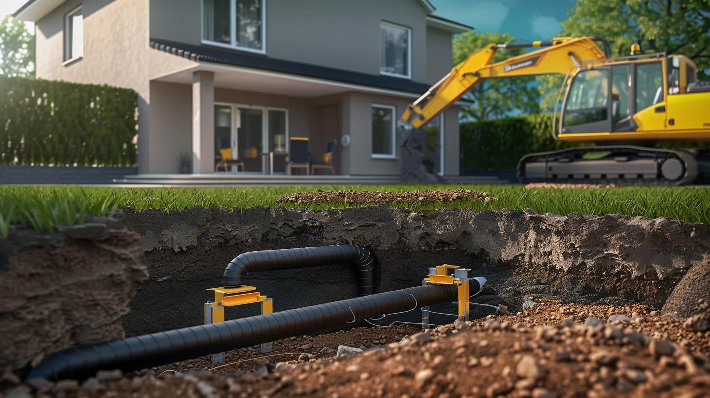 Trenchless sewer repair process with minimal excavation and preserved landscaping
