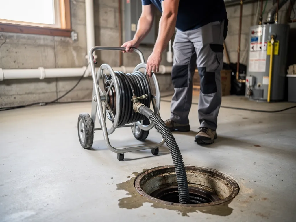 Drain-clearing equipment used for sewer line cleaning