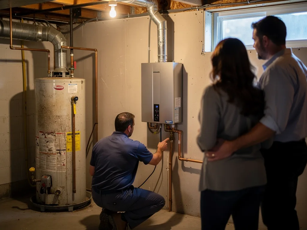 Written cost estimate for tankless water heater installation