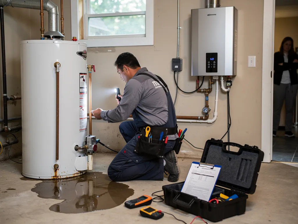 Emergency water heater repair key takeaways summary graphic