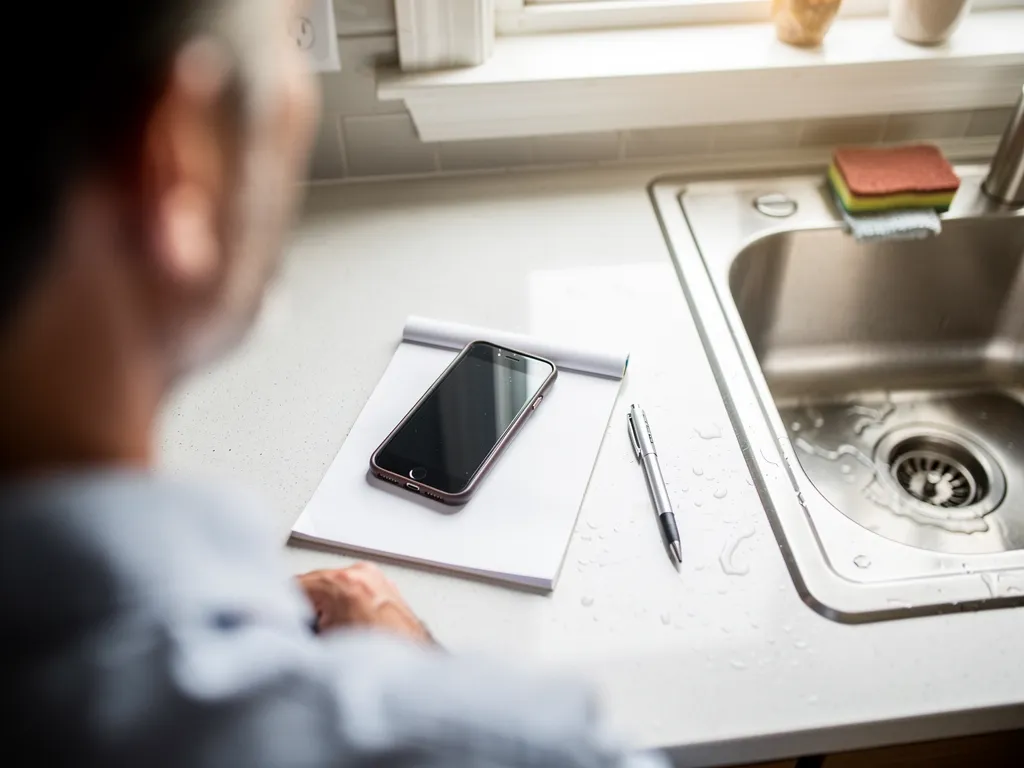 Technician scheduling an onsite drain cleaning assessment by phone