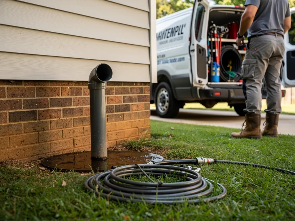 Five-star customer review of a Central Virginia drain cleaning job