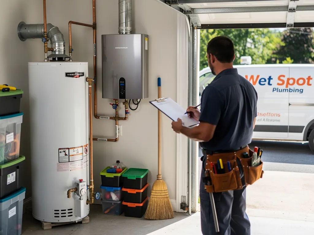 Summary graphic of key water heater installation facts for Mineral VA